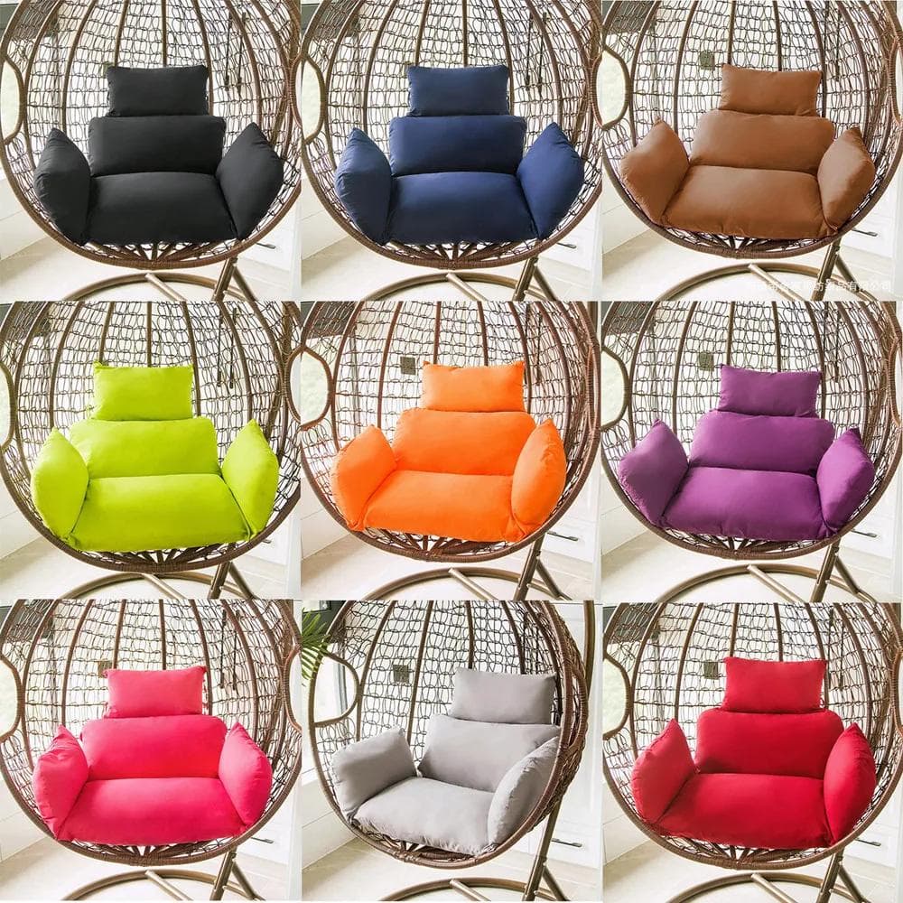 Hanging Chair High Quality Rattan Egg Chair Garden Furniture Courtyard Wicker Swing Chair Cushion for Home Patio Garden Lounger black