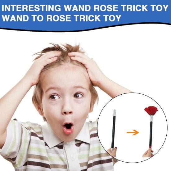 Wand Rose Trick Toy Stick to Flower Appearing Kids Adults Stage Performance Illusions Gimmick Props Weeding Party Valentine's Day