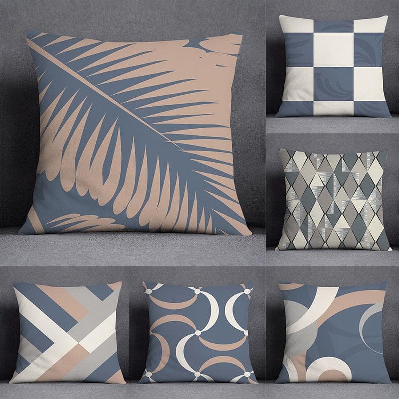 Nordic Flower Geometric Pattern Decorative Pillowcase Square Pillowcase Home Office Decorative Cushion Cover