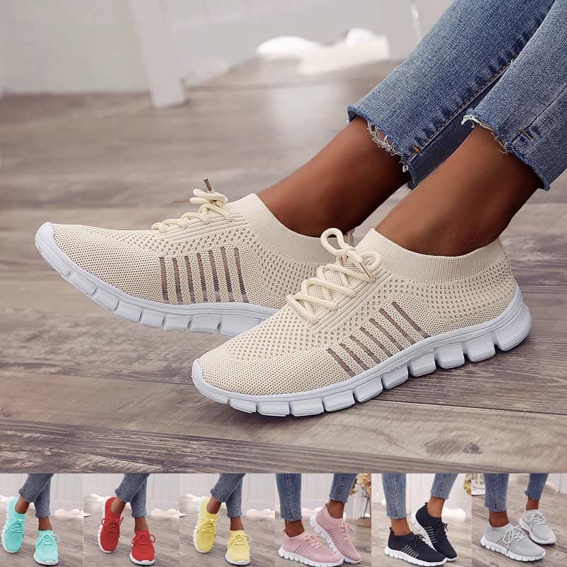 New Women's Sneakers Spring Flat Shoes Casual Women Vulcanized Summer Light Mesh Breathable Female Running Shoes cm light blue