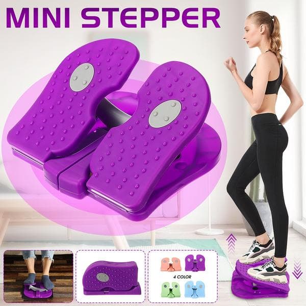 Multi-function Mini Aerobic Stair Stepper Portable Mute Climbing Walking Sitting Exercise Machine Home Office Fitness Equipment blue