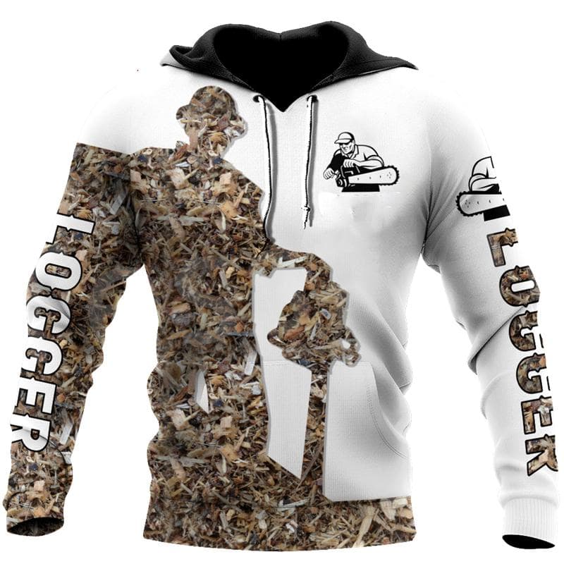 Logger Worker Lumberjack Chainsaw Retro Pullover 3DPrint Men/Women Streetwear Casual Funny Hoodies Oversized Harajuku cm