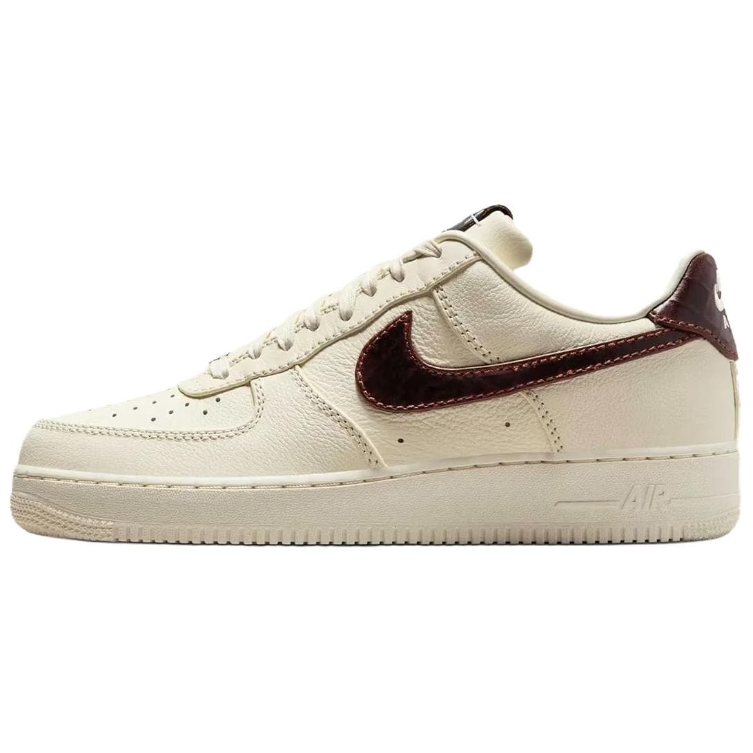 Nike Air Force 1 07 Soft Pearl Brown Croc Men Sneakers Cream White Ghost IH7332-001 cm