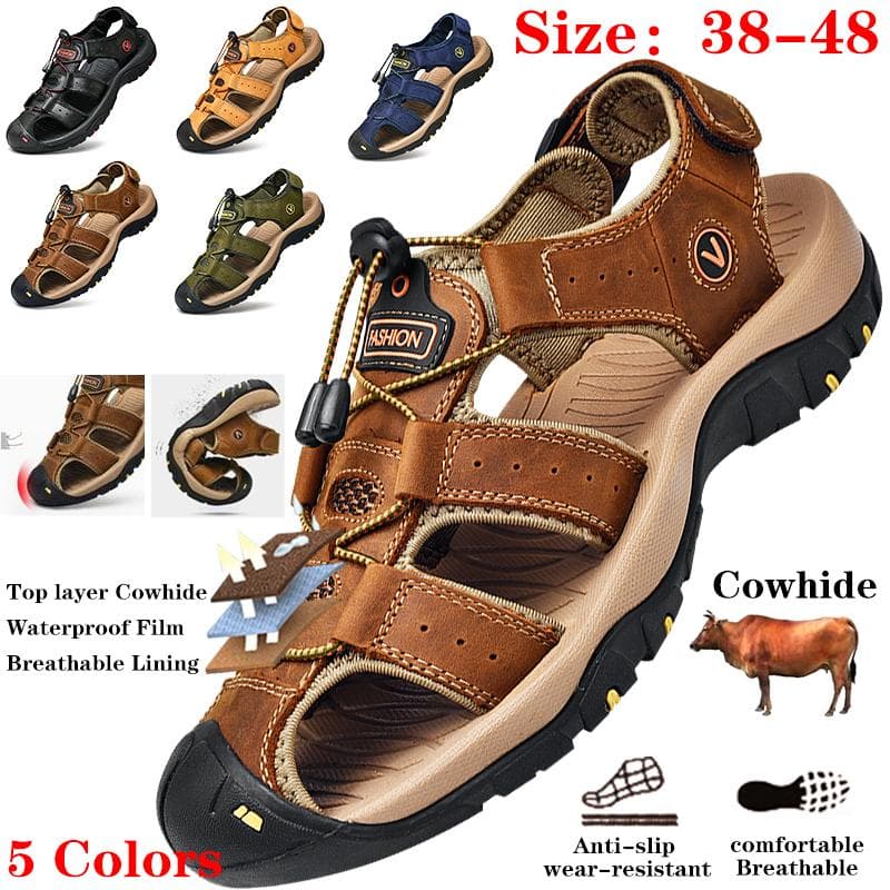 Men's Summer Beach Sandals Wading Shoes Men Sandals Sizes 38-48 cm brown
