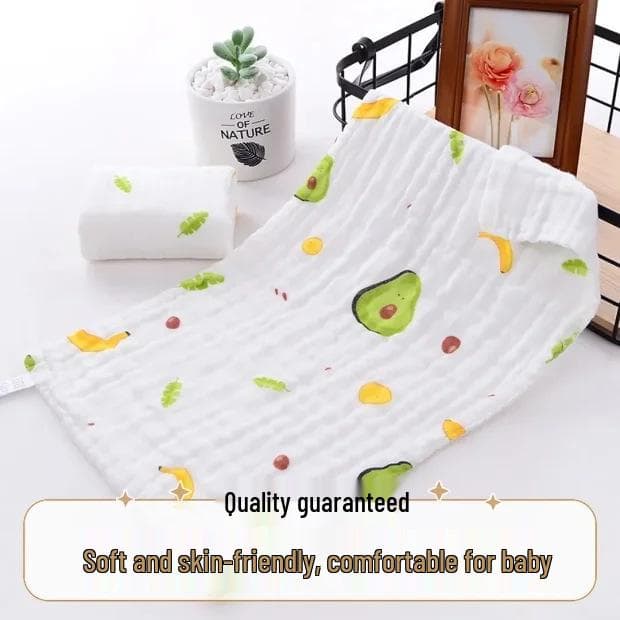 Newcomer Discount: Soft, Absorbent Pure Cotton Baby Washcloth - High-Density, Thick Gauze Towel 75cm