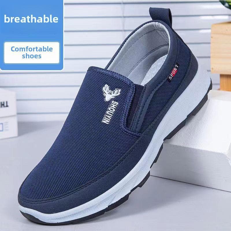 Men's Non-Slip Wear-Resistant Soft-Soled Walking Shoes - Comfortable, Breathable, Casual Spring/Autumn Footwear cm gray