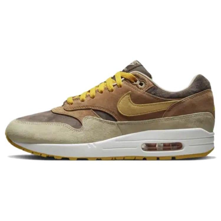 Nike Air Max 1 Premium Ugly Duckling - Pecan Unisex Sneakers Brown Yellow-Ochre Baroque-Brown DZ0482-200 cm