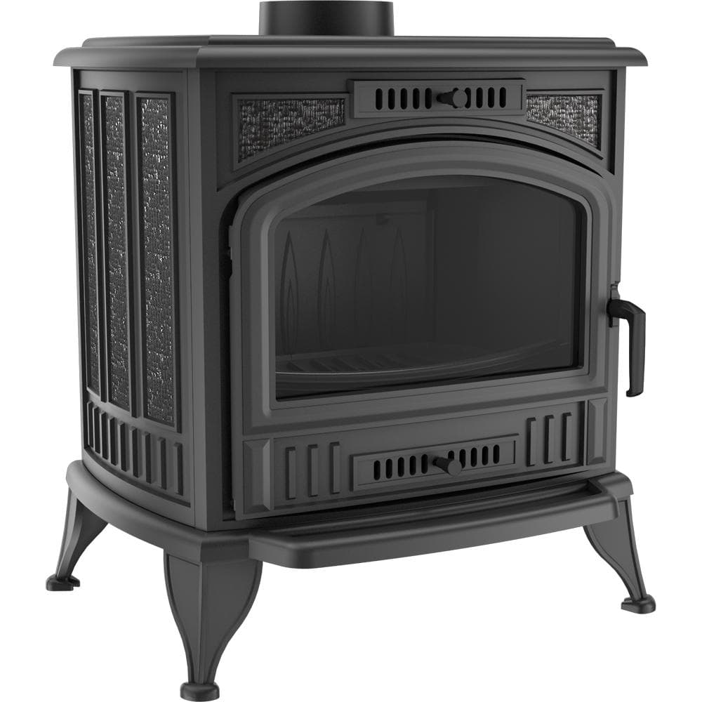 Wood burning cast iron stove KRATKI K6 Ø 150 8 kW black