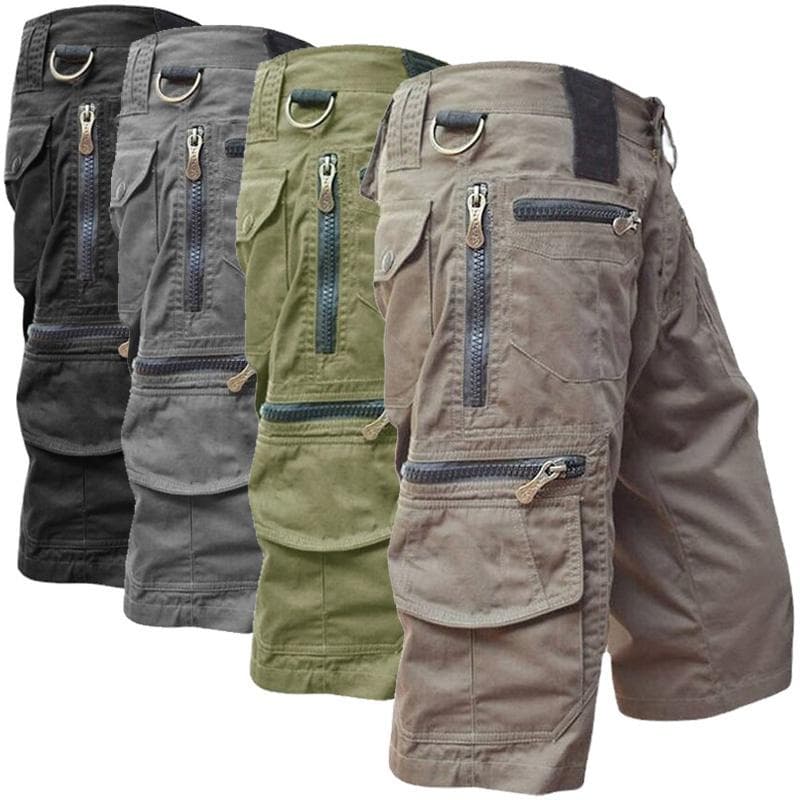 Outdoor Mens Waterproof  Short Pants for Men Shorts Multi-pocket Cargo Quick Dry Shorts Summer Outdoor Shorts Casual Straight Pants cm black