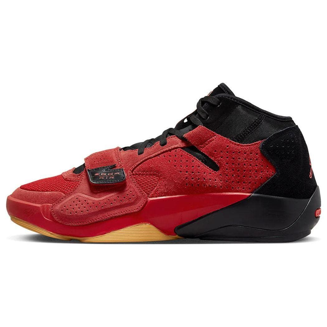 Air Jordan Zion 2 PF Red Suede Gum Men Sneakers University-Red Bright-Crimson Gum-Yellow DO9072-600 cm