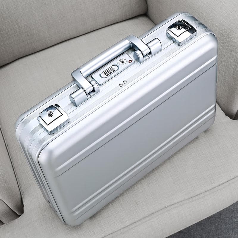 Aluminum Alloy Briefcase with Password Lock silver