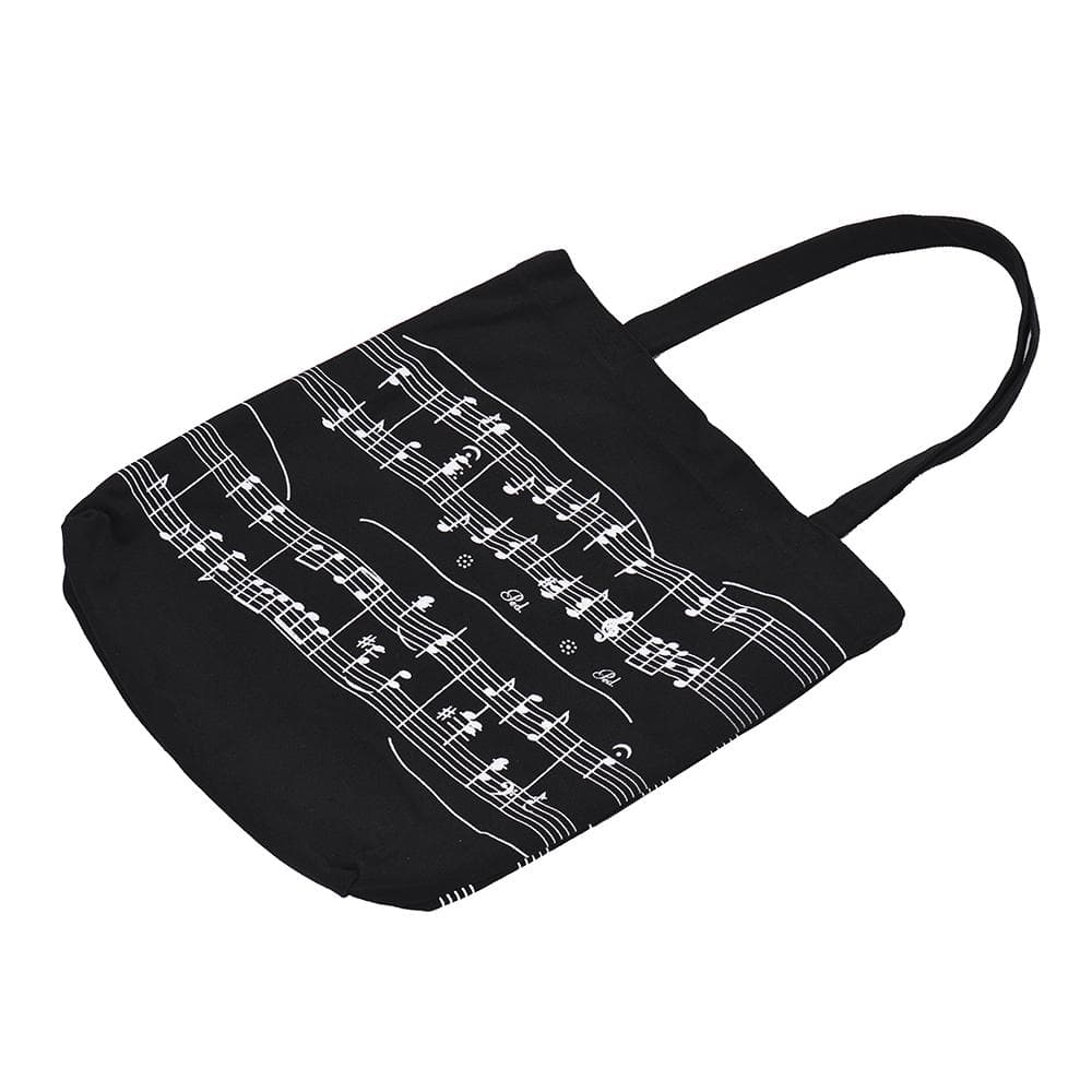 Washable Cotton Cloth Handbag Music Tote Shoulder Grocery Shopping Bag with