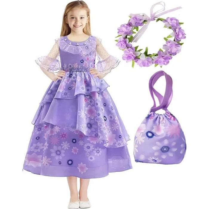 Costume for Girls Dress Isabella Costume Halloween Outfit for Kids cm purple
