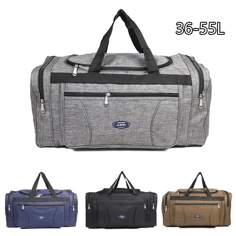 Men Lightweight Foldable Large Capacity Business Travel Oxford Cloth Waterproof Bag black