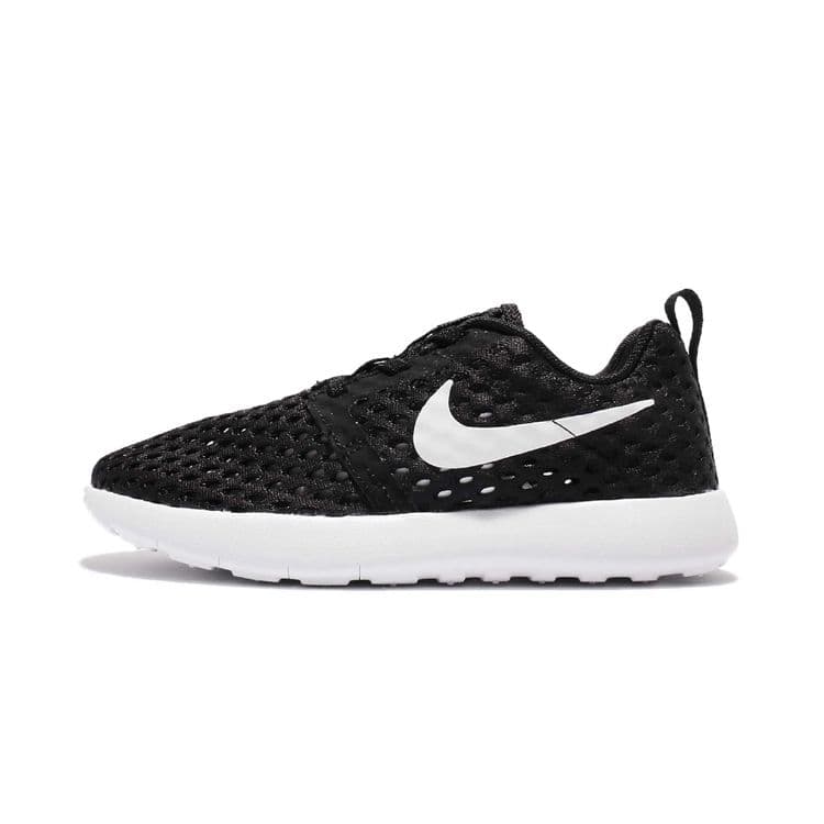 Nike Roshe One Flight Weight Round Toe Lace-Up Low Top Running Shoes Kids sneakers Black White 819690-008 cm