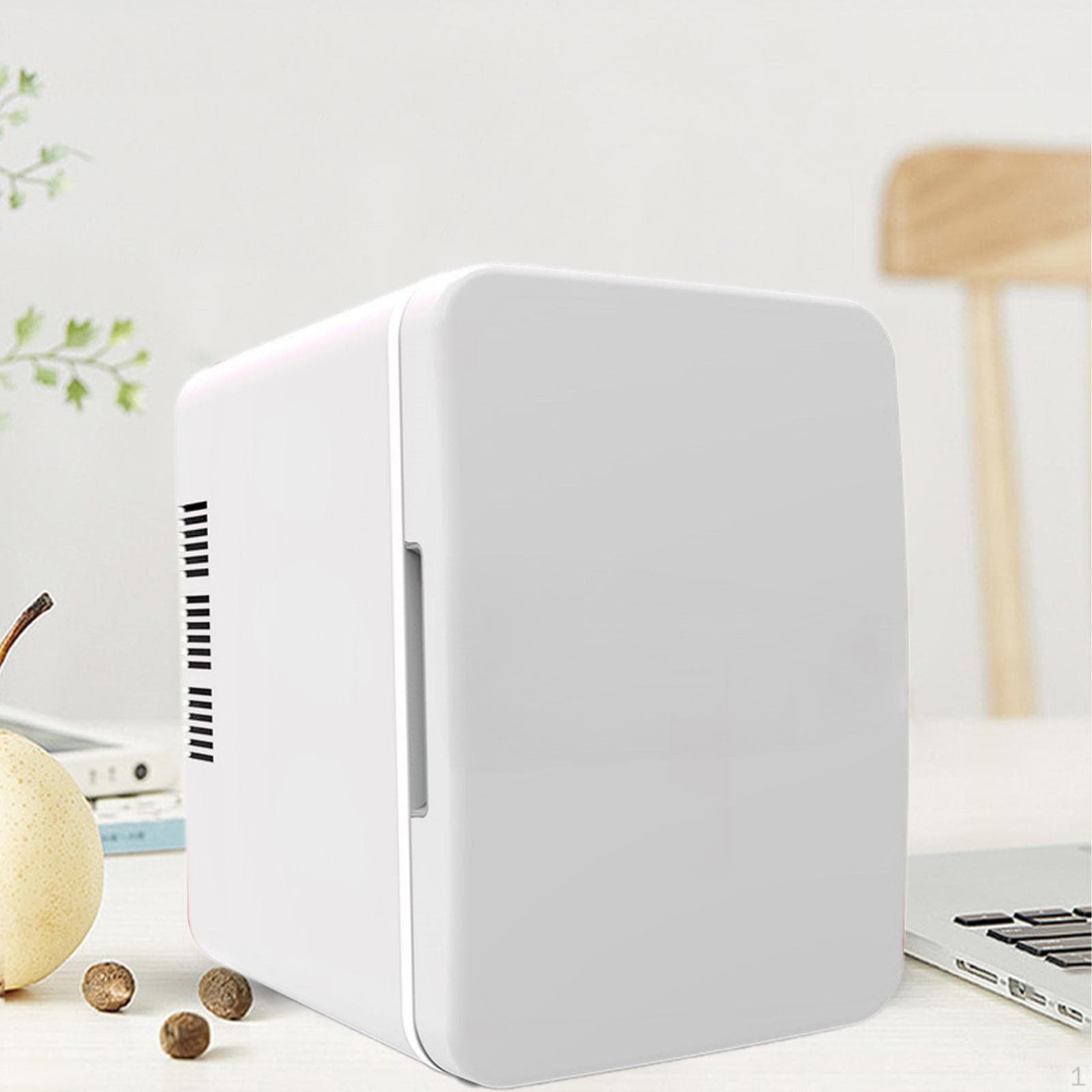 4L Electric Mini Fridge, Cooler And Warmer, Compact Design for Cold Drinks Cosmetics white