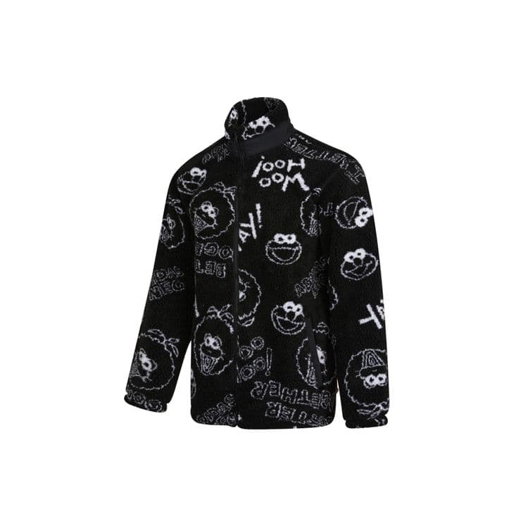 Adidas Neo X Sesame Street Full Print Fleece Long Sleeve Jacket Unisex Jacket Black HD7299 cm