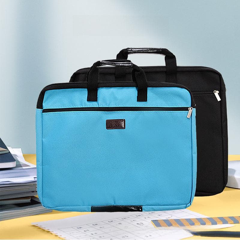 Student Briefcase Bag with Zipper for Office, Meetings & Storage - Custom Logo Printing Available pink