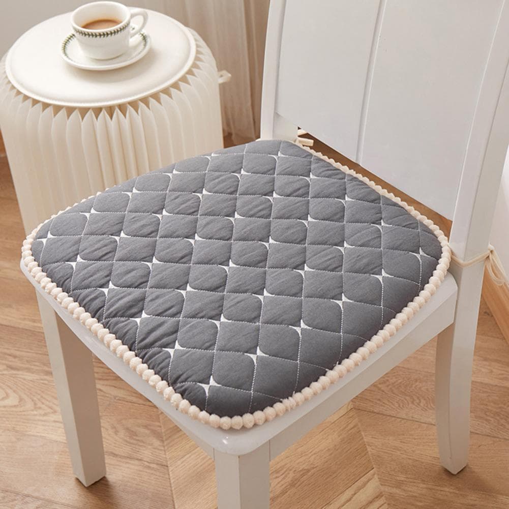 Chair Mat Zipper Design Comfortable Seat Cushion Easy To Clean Strap Fixed Chair Cushion For Home Office Wood Dining Chair Pads