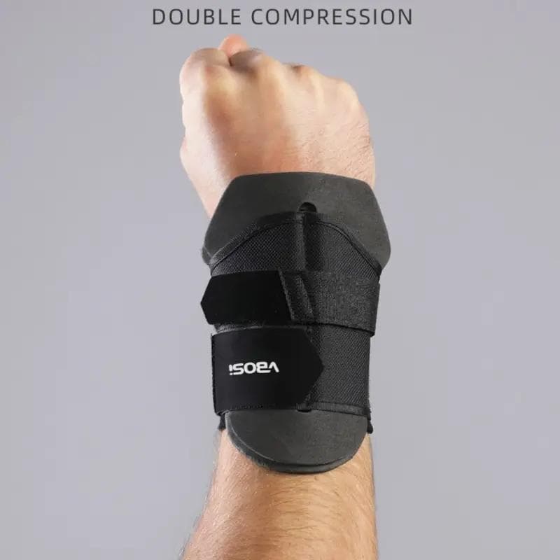 1 Pair Thickened Sponge Rugby Football Wristband Double Compression Support Protect Wrist Wraps Fixed