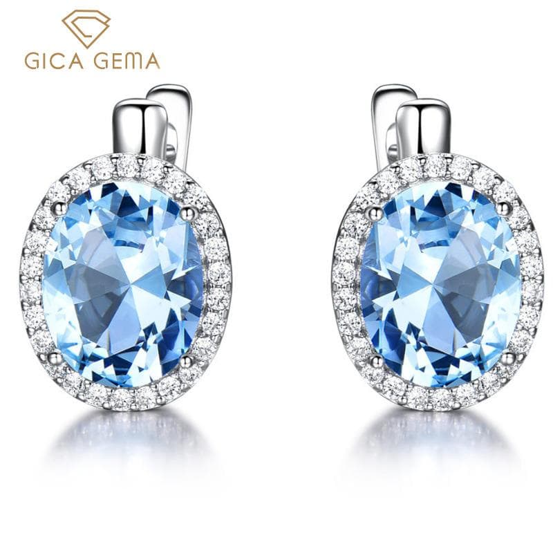 Gica Gema Jewelry S925 Sterling Silver Cute Round Personalized Classic Stud Earrings For Women Fine High Grade Jewelry Gift To Valentine's green
