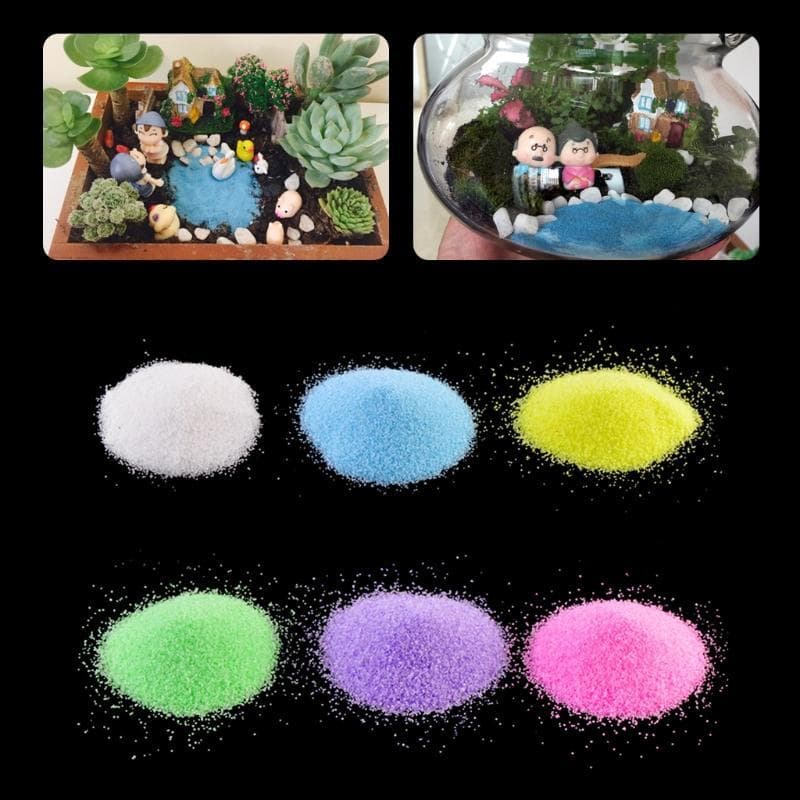 1 Bag Colorful Quartz Sand Miniature Tank Aquarium Bonsai Pot Fairy Garden Decor white