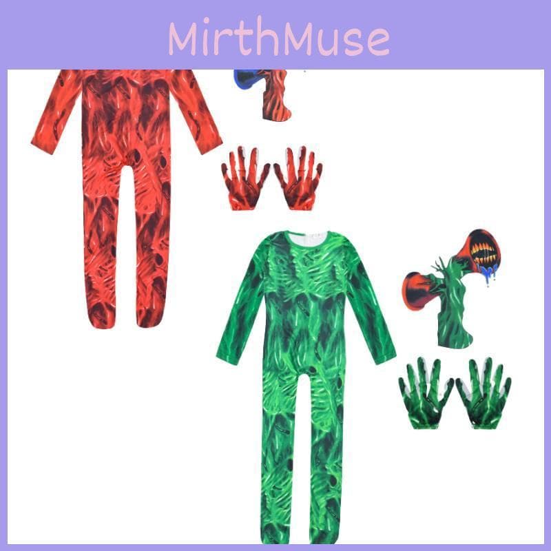 Halloween Siren Head Horror Costume Jumpsuit For Kids Spooky And Stylish Outfit! cm red