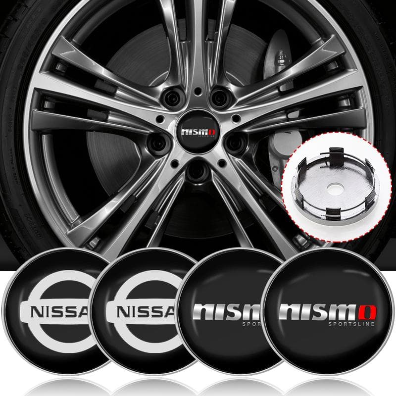 4Pcs Car Wheel Center Hub Cap Car Rims Dust-proof Cover Hubcaps For Nissan Nismo DAYZ Livina Roox Sentra Altima Cube Micra Note Skyline black