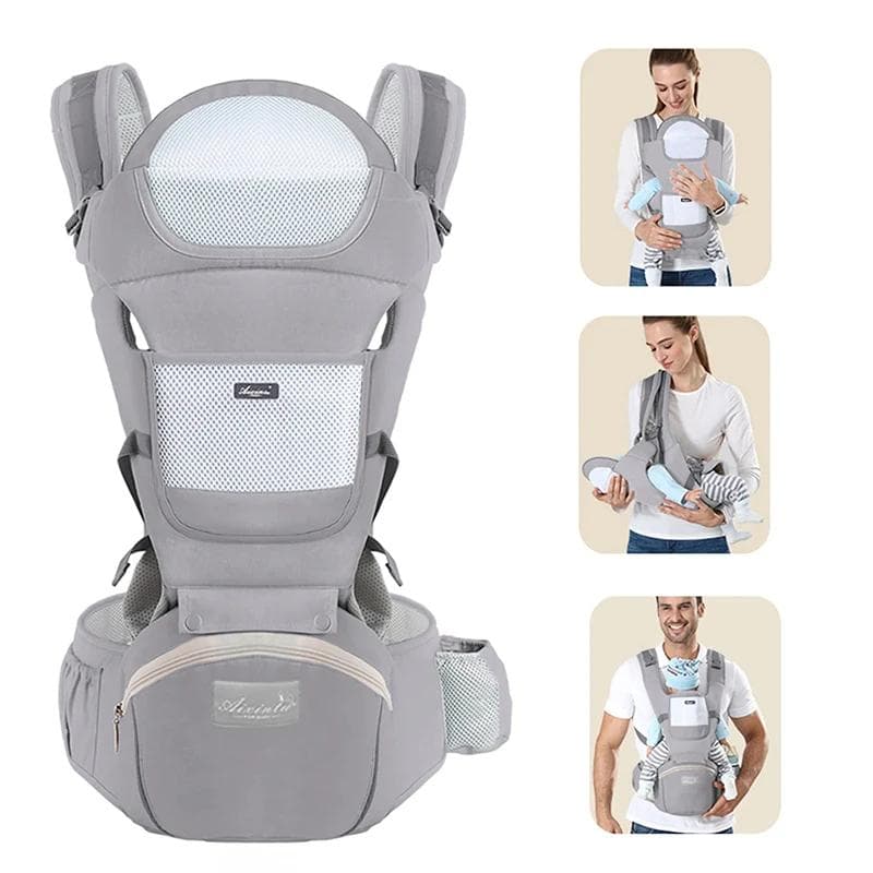 Ergonomic Baby Carrier Backpack Infant Baby Hipseat Carrier Front Facing Ergonomic Kangaroo Baby Wrap Sling Travel Backpack dark blue