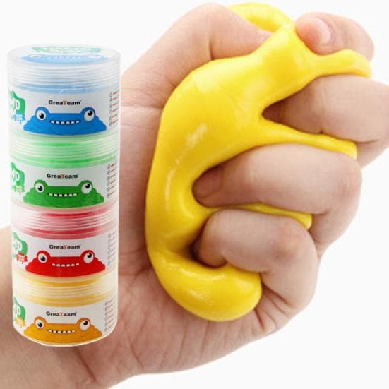 4Pcs/Set Therapy Putty Reusable Strength Training Silicone Hand Exercise Rehab for Adult