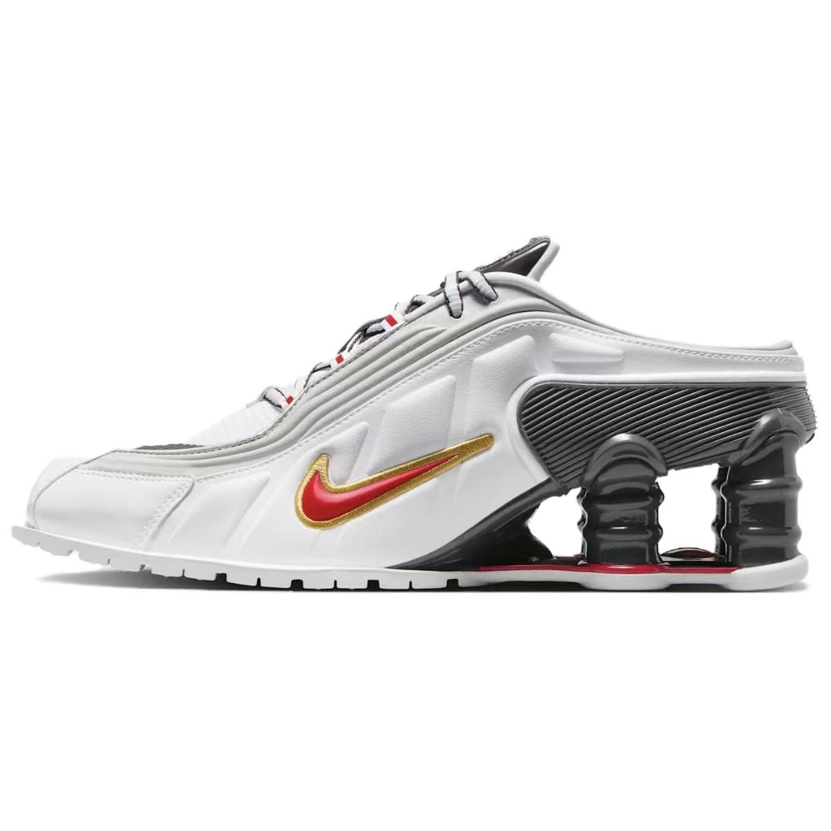 Nike Shox MR4 Mule Martine Rose Metallic Platinum Varsity Red Women's IM5420-100 cm