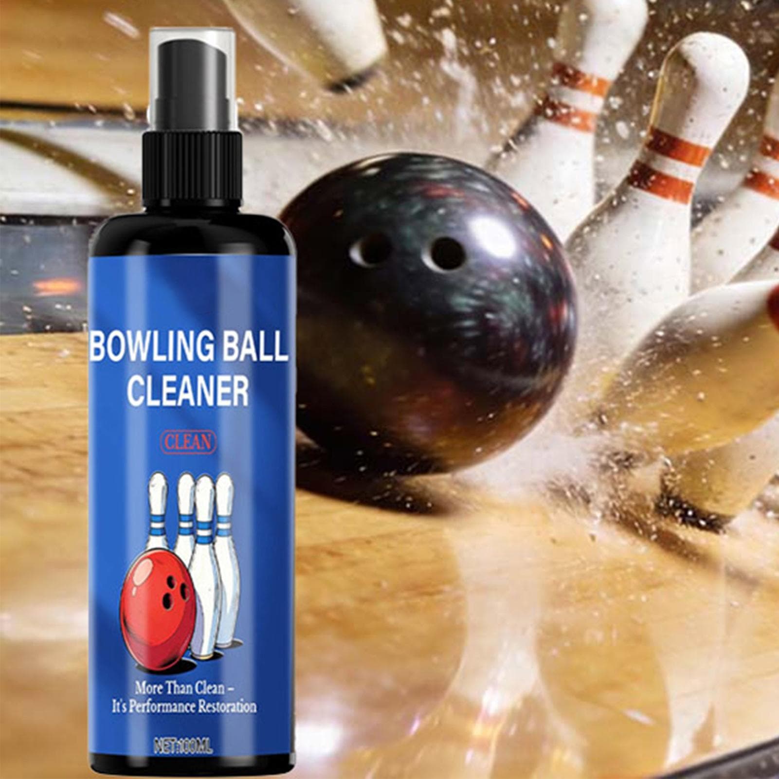 Bowling Cleaner 100ml Polishing Spray with Towel Bowling Ball Accessories for Beginners Bowlers Men Women Gym Billiards Golf