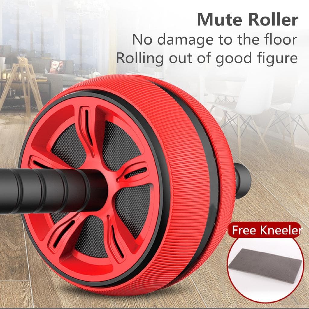 Red/Blue/Black ABS Abdominal Roller Exercise Wheel Fitness Equipment Mute Roller For Back Arms Belly Core Trainer Body Shape Training Supplies blue