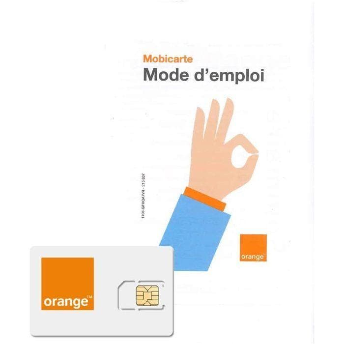 Prepaid SIM Pack - Orange - 150 GB data - Triple-cut format - Unlimited calls - Unlimited SMS