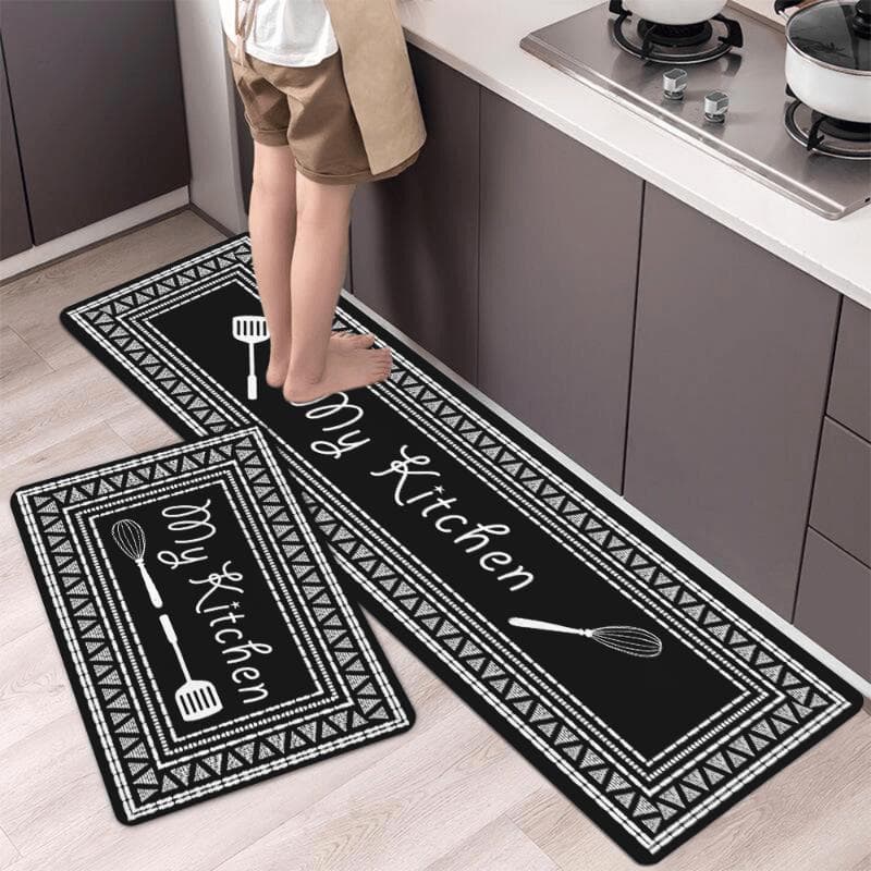 Luxury Kitchen Rug My Kitchen Printing Floor Mat Household Kitchen Mat Non-slip Oil-proof Foot Mat  Indoor Mat Doormat Door Rug Entrance Rug Decor pur