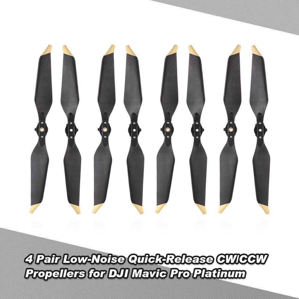 4 Pair 8331 Low-Noise Quick-Release CW/CCW Propellers for DJI Mavic Pro gold