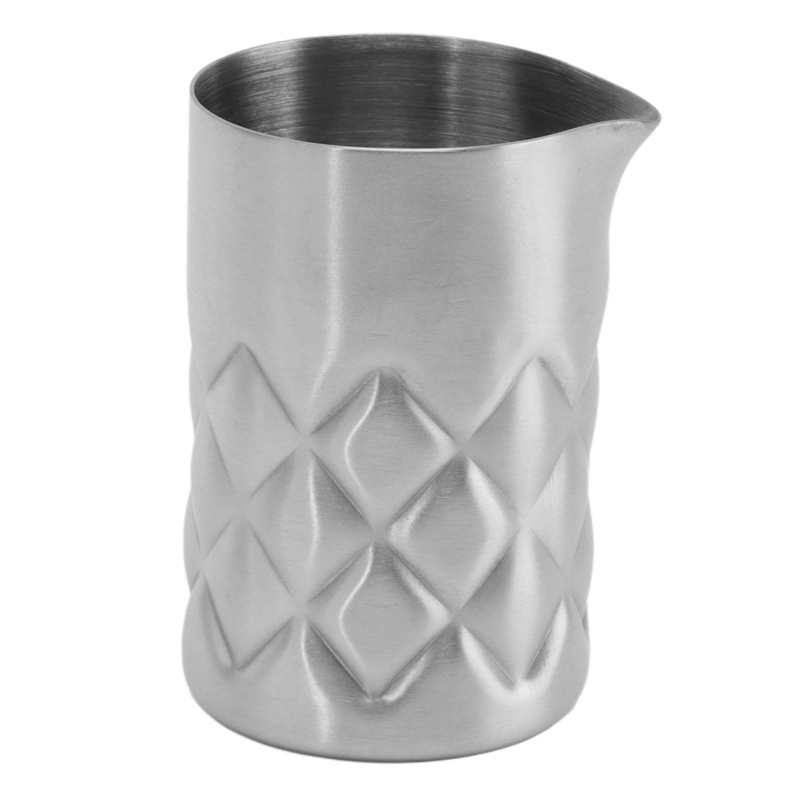 Cocktail Mixing Glass 304 Stainless Steel Grid Design with Outer Scale Bar Mixing Pitcher for Party