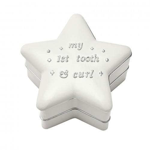 Baby 'My 1st Tooth & Curl' Keepsake Box white