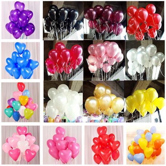 10pcs Red Heart Latex Balloons Happy Birthday Ballon Birthday Party Decorations Kids Wedding Balloon cm green