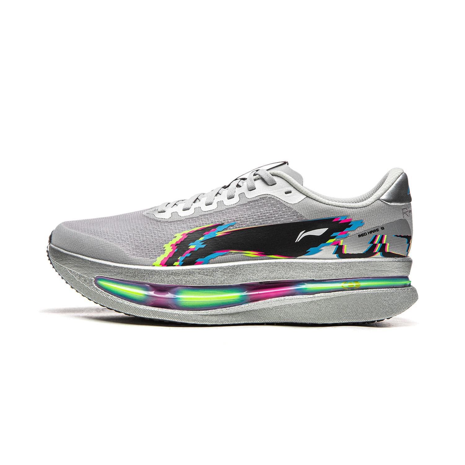 Li Ning Red Rabbit 9 Ultra Capsule Technology Running Shoes Men Running Shoes Crystal-Gray ARPW007-4 cm