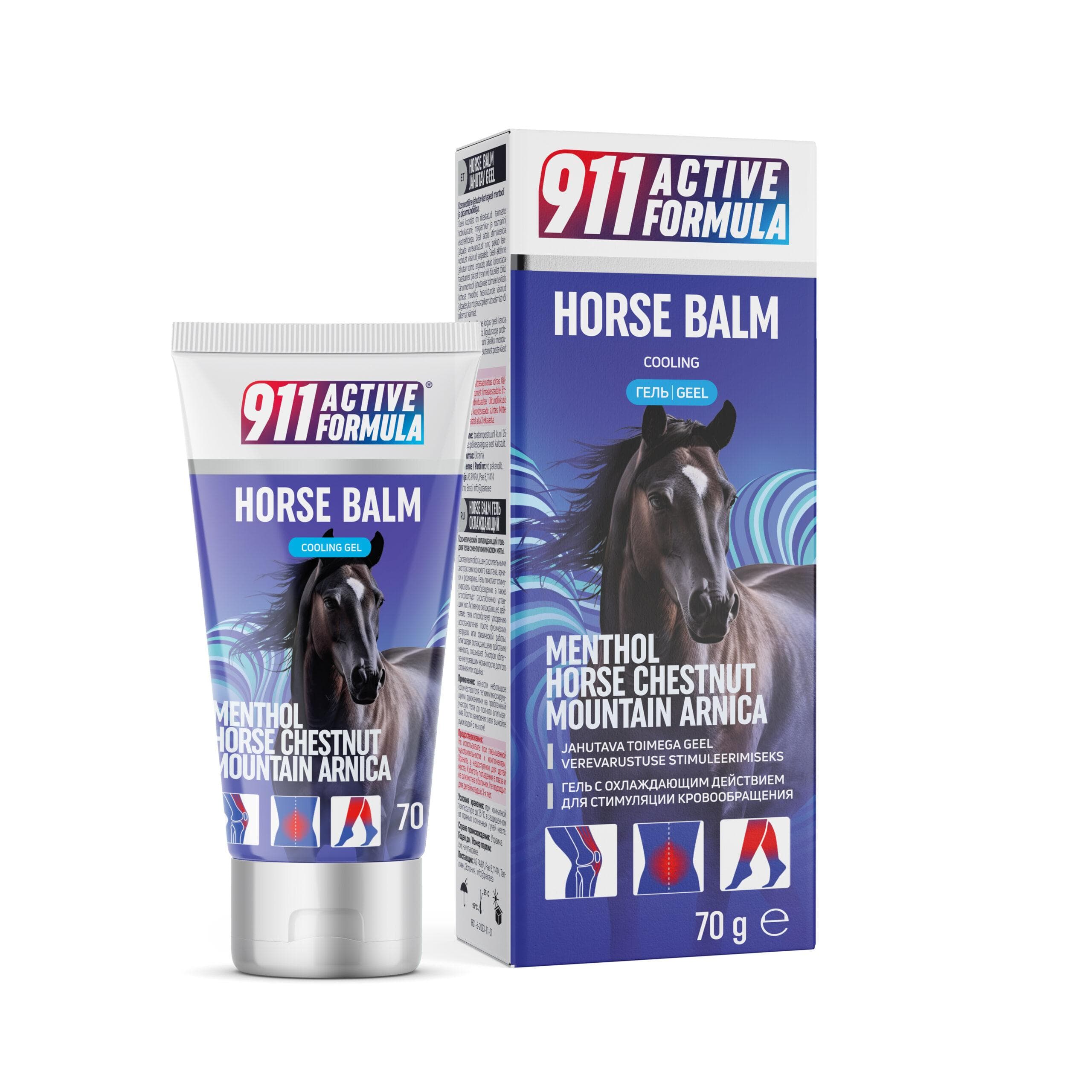 Horse Balm cooling gel 911 Active Formula 70g