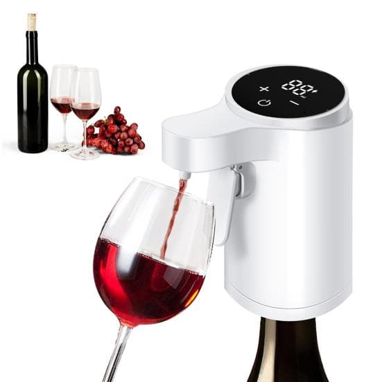 Intelligent Touch Screen Wine Dispenser Rechargeable Electric Aerator One-handed Wine Dispenser Wine Extractor black