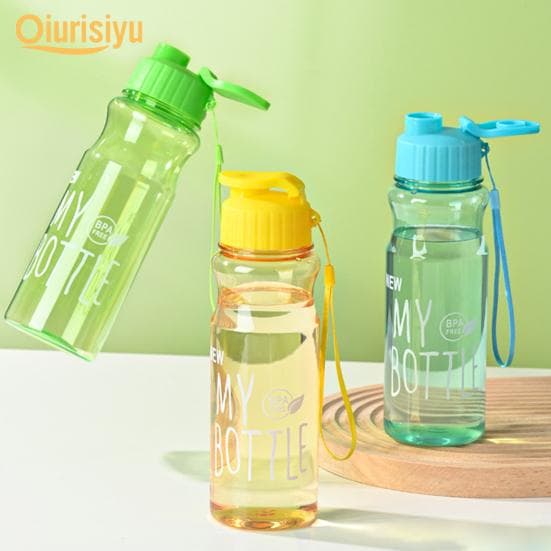 650ML Lovely Large Capacity Leak-proof Lightweight Fitness Sport Water Container with Lanyard Outdoor Supply Drink Bottle royal blue