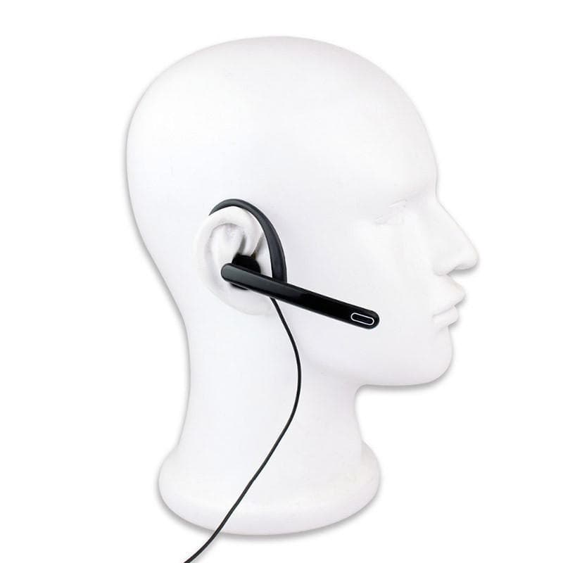 Hot 1 pc 2 Pin Ear Bar Earpiece Mic PTT Headset for Kenwood BAOFENG Walkie Talkie UV-5R 777 888s WOUX black