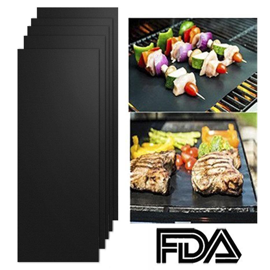 1m 2m 4m with Cut Strips Teflon BBQ Non-stick Black Grill Mat BBQ Tools black