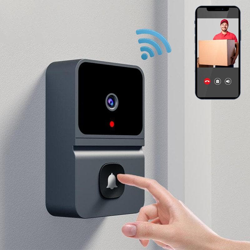 Two-way Wireless Security DoorBell Wireless Intercom Doorbell Home Security WiFi Smart Video Call Door Bell with Camera white