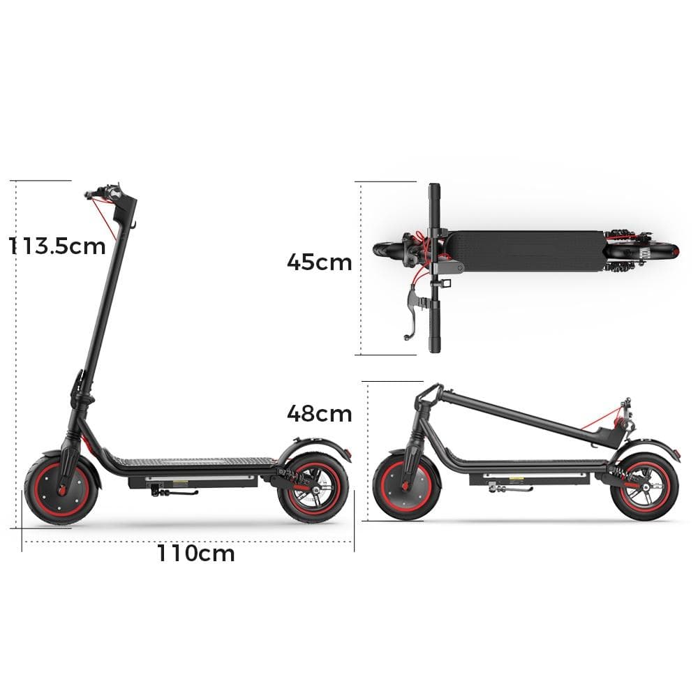 IScooter W7 Adult Folding Electric Scooter 650W Motor 36V10.4Ah Battery 8.5 Inch Off-Road Tires Mountain EScooter