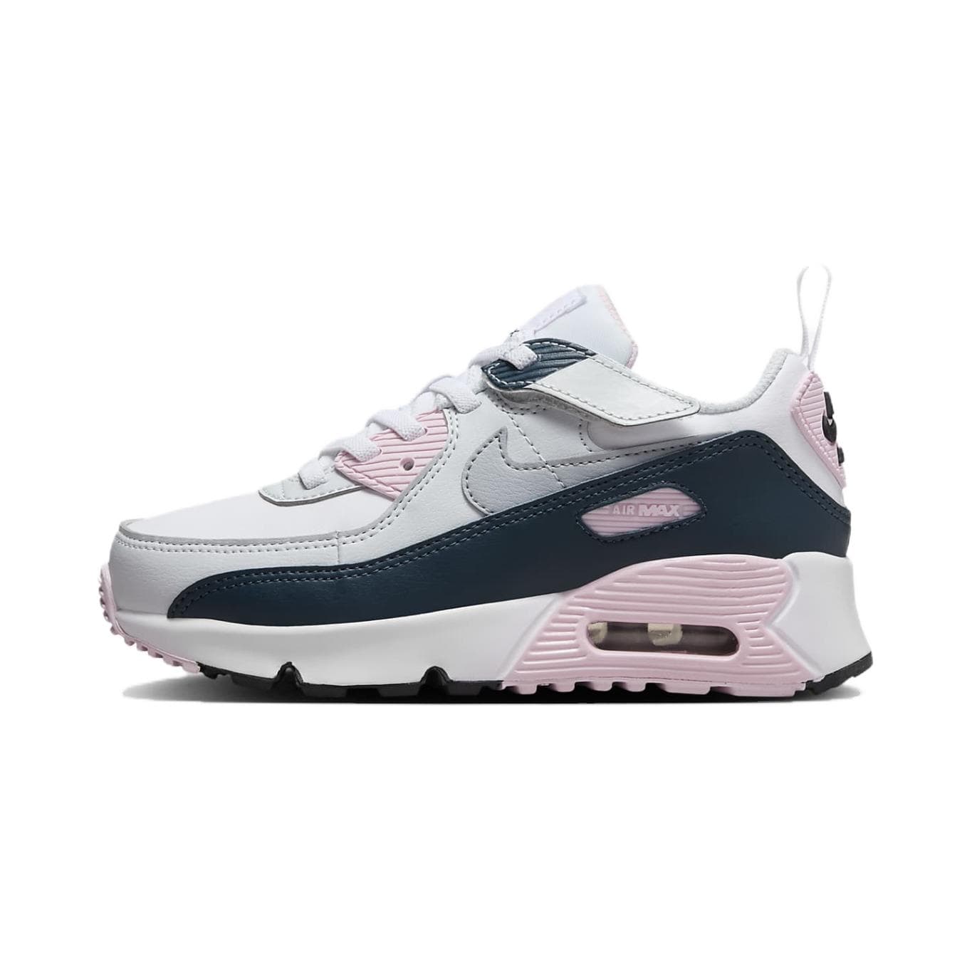 Nike Air Max 90 EasyOn PS Pink Foam Armory Navy Kids Sneakers White Wolf-Grey HF6357-104 cm