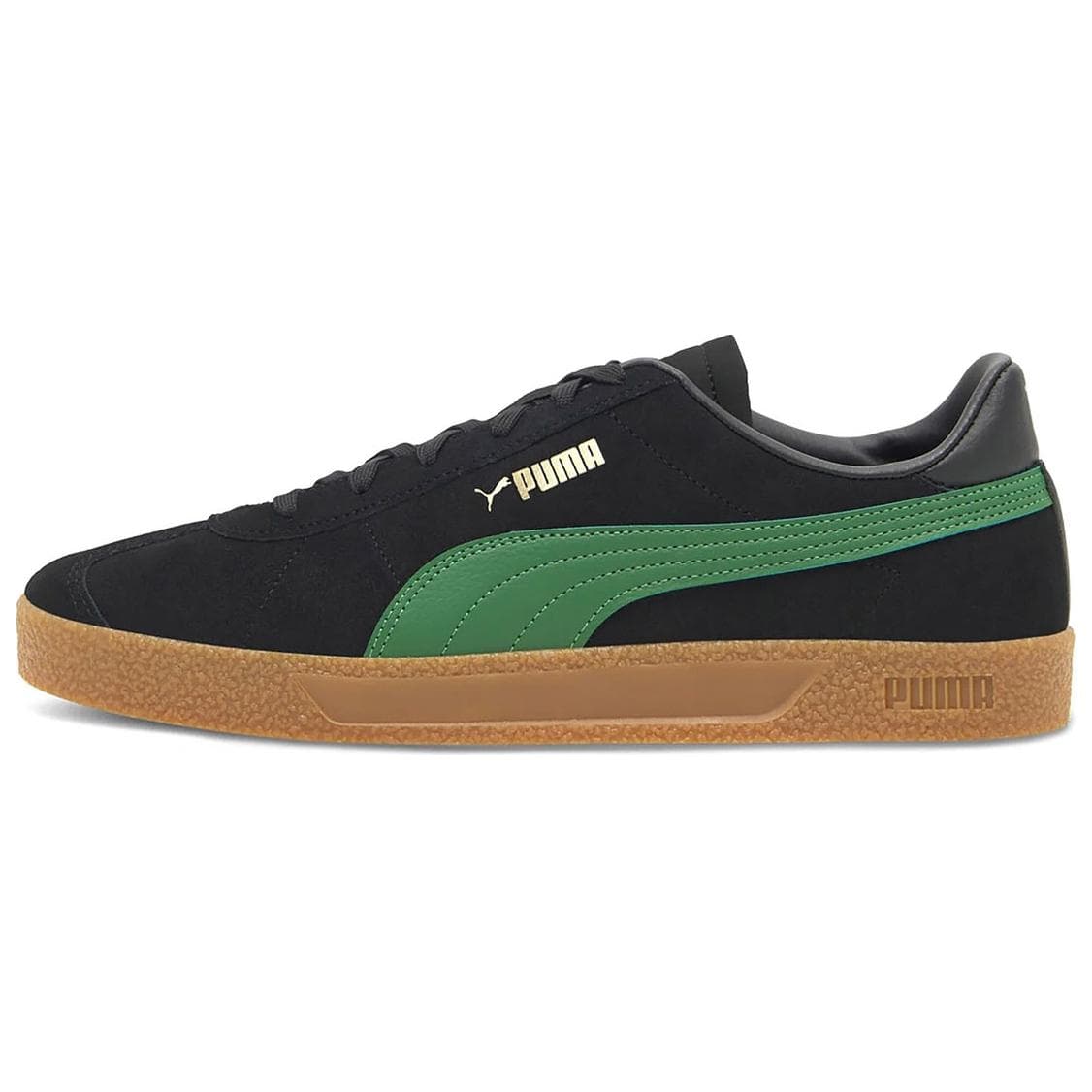 Puma Club Classic Comfortable Low-Top Sneakers Unisex Sneakers Black Green 381111-27 cm