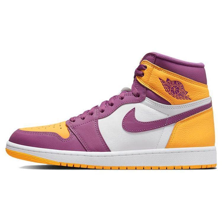Air Jordan 1 Retro High OG Brotherhood Unisex Sneakers Gold University-Gold Light-Bordeaux 555088-706 cm
